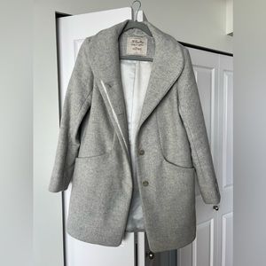 Wilfred Cocoon Coat (S), Color heather light gray and regular length!